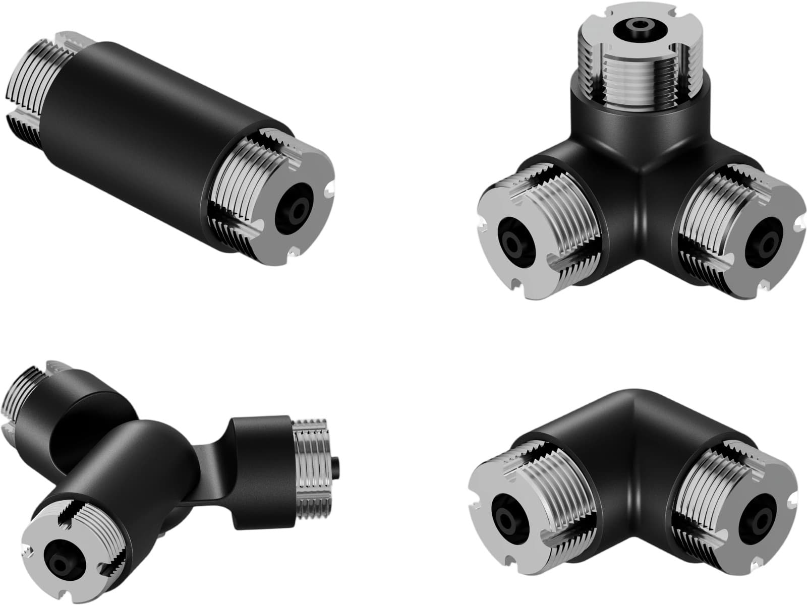 Verbinder I / L / T / Y — LED-Kleiderständerbeleuchtung
