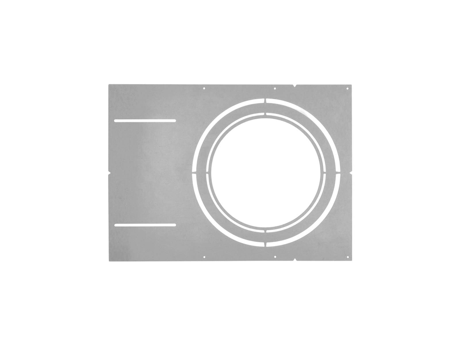 New Construction Flat Mounting Plate — Asymmetric Round Holes 8-10-12" — New Construction Mounting Plates