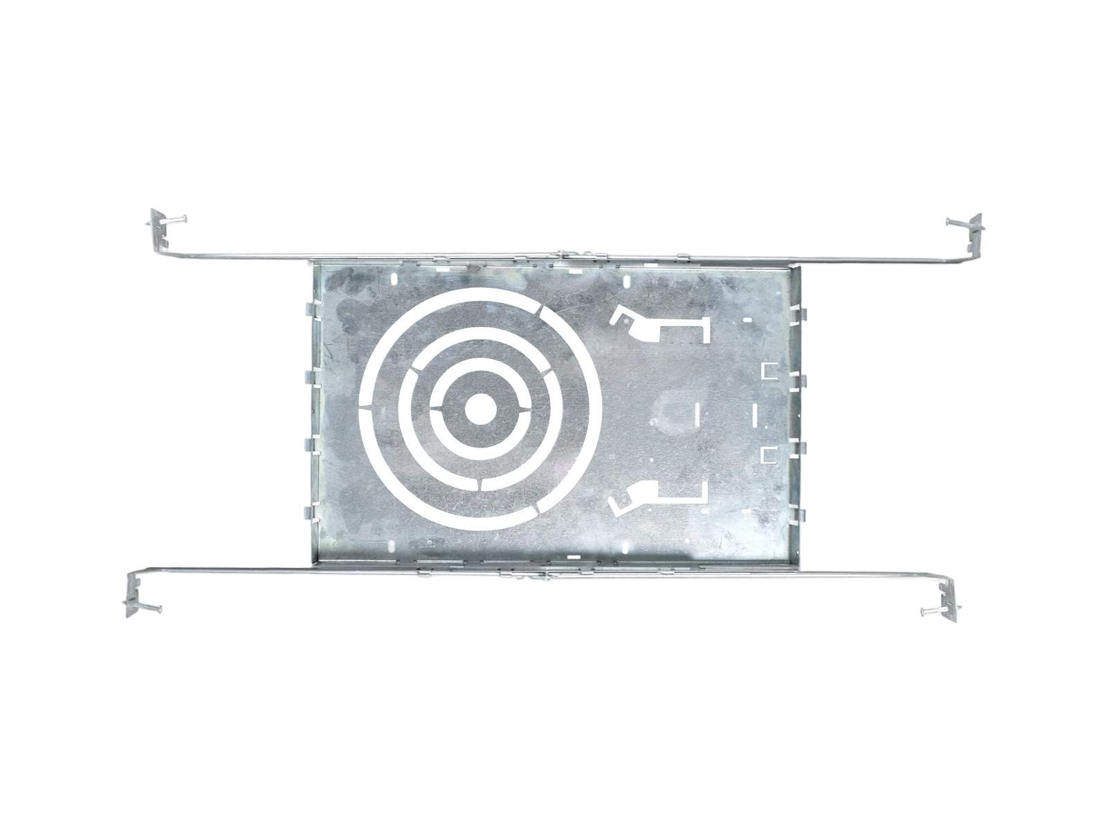 New Construction Mounting Plate — Round Holes 3-4-6" + Sliding Clips — New Construction Mounting Plates